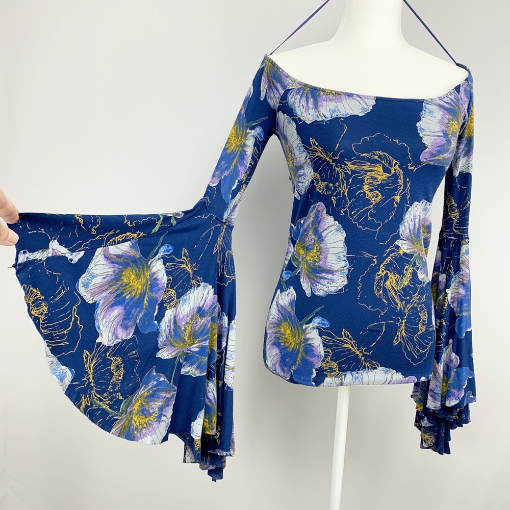WE THE FREE Printed Birds Of Paradise Bell Sleeve - Picture 5 of 12